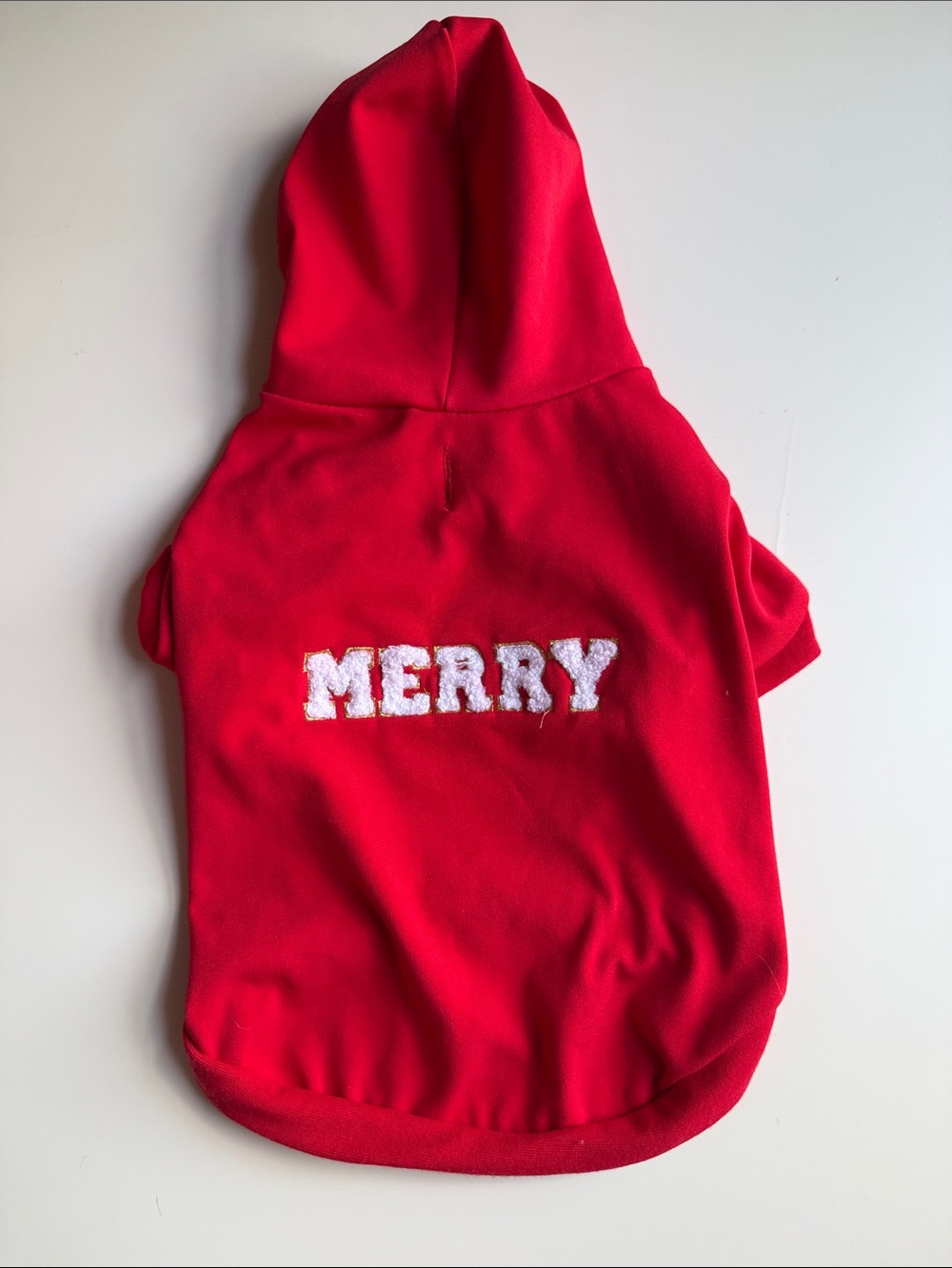 Red "Merry" Holiday Pet Hoodie